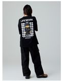  Áo thun Life Work - Checkerboard Hip Dog Short Sleeve Black T-Shirt - LW242TS107 