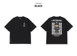  Áo thun Life Work - Checkerboard Hip Dog Short Sleeve Black T-Shirt - LW242TS107 