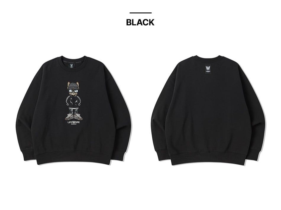  Áo Sweater Life Work - [Unisex] Beanie Hipdog Overfit Fleece - LW244MT117 