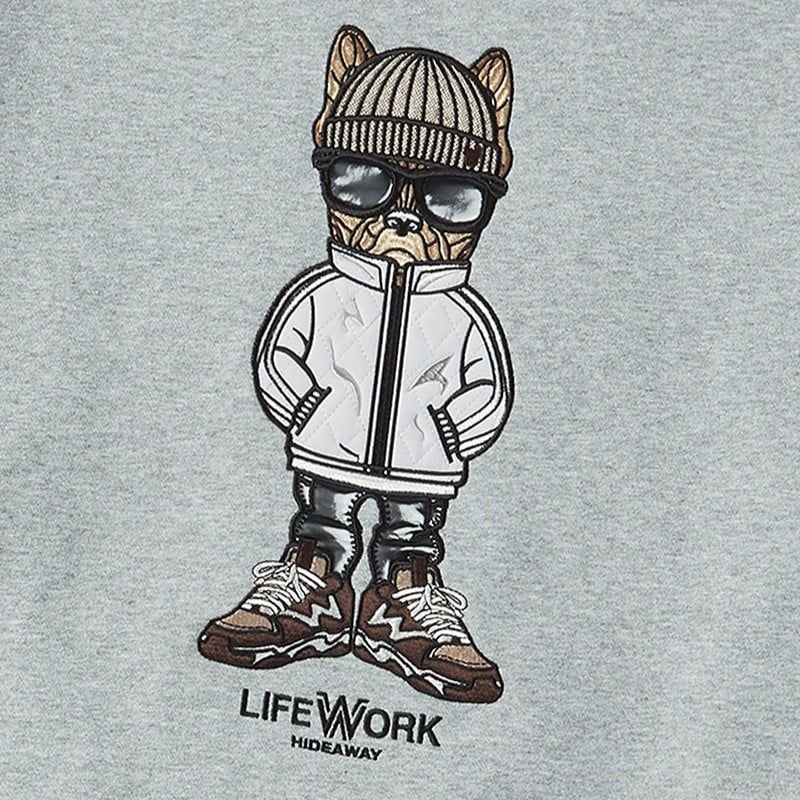  Áo Sweater Life Work - [Unisex] Beanie Hipdog Overfit Fleece - LW244MT117 