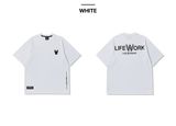  Áo Thun LifeWork Supima logo short sleeve White T-shirt - LW245TS910 