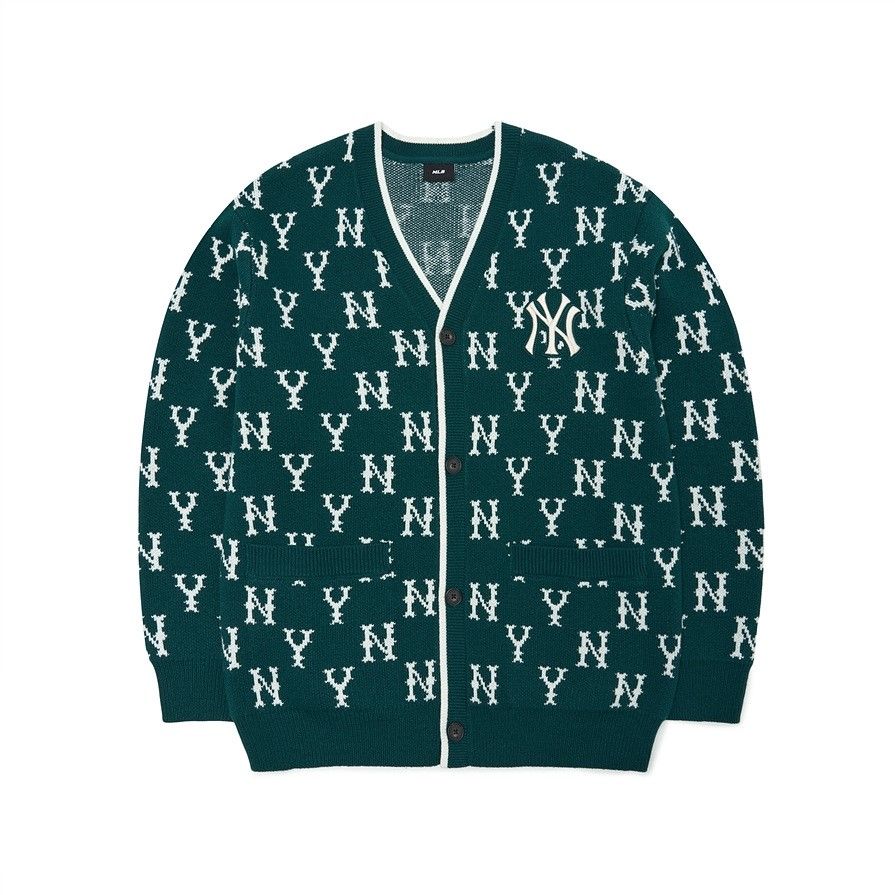  ÁO CARDIGAN MLB CLASSIC MONOGRAM CARDIGAN NEW YORK YANKEES - 3AKCM0124-50GND 