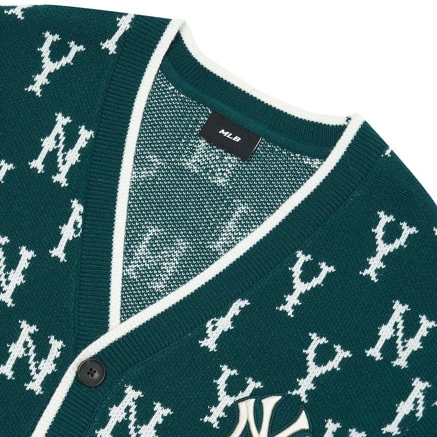 MLB Áo khoác cardigan phom suông Diamond Monogram #45 MLB Áo khoác cardigan phom suông Diamond Monogram