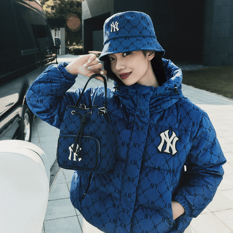  Túi Mlb Korea - MONOGRAM DIA JACQUARD BUCKET BAG - 3ABMS011N-50BLD 