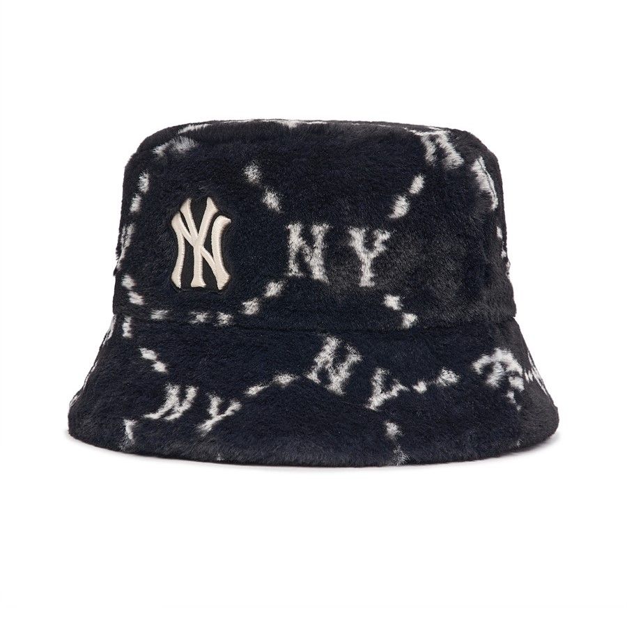  Nón Bucket MLB - DIA MONOGRAM FUR BUCKET HAT NEW YORK YANKEES - 3AHTMF226-50BKS 