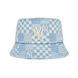  Nón Bucket MLB - CHECKERBOARD DENIM BUCKET HAT NEW YORK YANKEES - 3AHT8602N-50BLL 