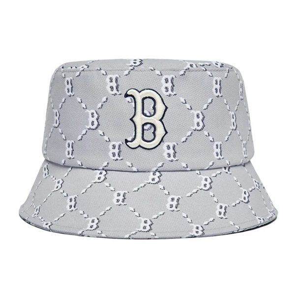  Nón Bucket MLB - Monogram Diamond Bucket Hat Boston Red Sox - 3AHTM032N-43GRS 