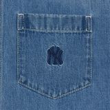  Áo Sơ Mi Jean MLB - Varsity Logo Denim Shirts NY Yankees - 3ADRV0253-50BLL 