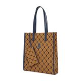  Túi Tote MLB Korea - Diamond Jackquard Tote Bag Boston Red Sox D.Beige - 3AORM012N-43BGD 