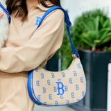  Túi Xách MLB Korea - Classic Monogram Jacquard Large Hobo Bag Boston L.Sand - 3ABQL023N-43SAL 