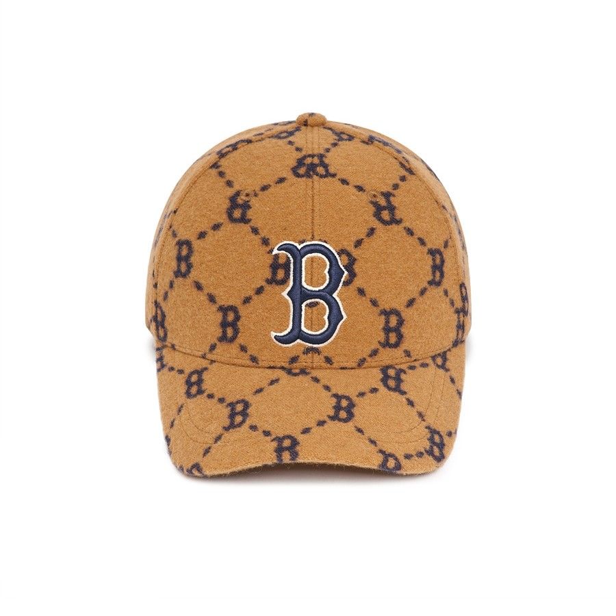  Nón MLB - DIA MONOGRAM WOOL STRUCTURED BALL CAP BOSTON REDSOX - 3ACPMW126-43BGD 