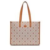  Túi Xách MLB Korea - Dia Mono Jacquard Large Tote Bag Boston Brown - 3AORL013N-43BRS 