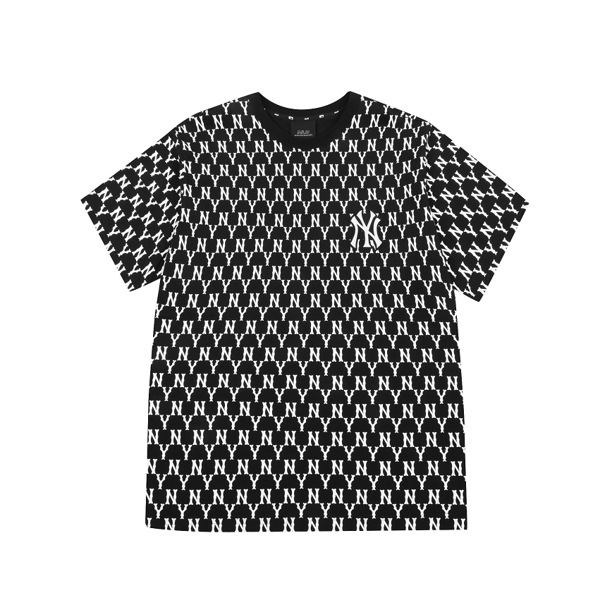 Áo thun MLB  Full Monogram Fit Short Sleeve Black  31TSM113150L  Dope  Shop  Dopevncom