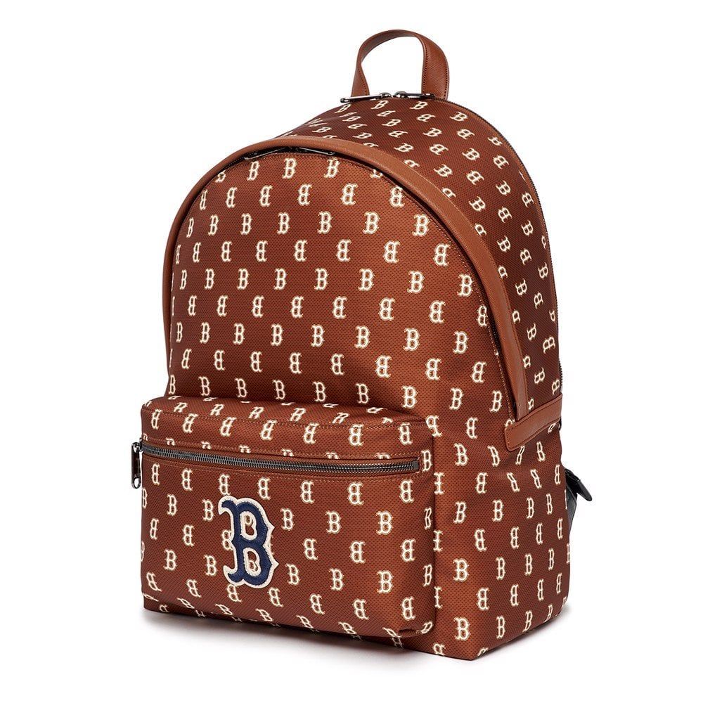  Balo MLB Korea - CLASSIC MONOGRAM BACKPACK BOSTON REDSOX - 3ABKM102N-43BRD 