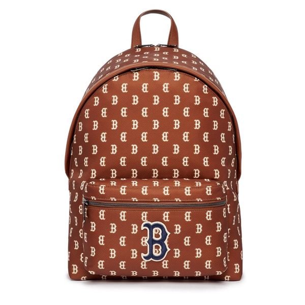  Balo MLB Korea - CLASSIC MONOGRAM BACKPACK BOSTON REDSOX - 3ABKM102N-43BRD 