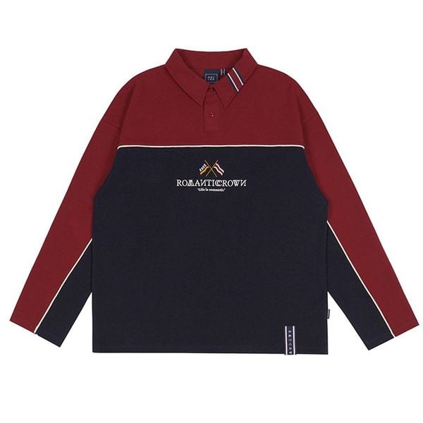  Áo Polo RMTCRW [ROMANTIC CROWN] - PIPING POLO SHIRT BURGUNDY 