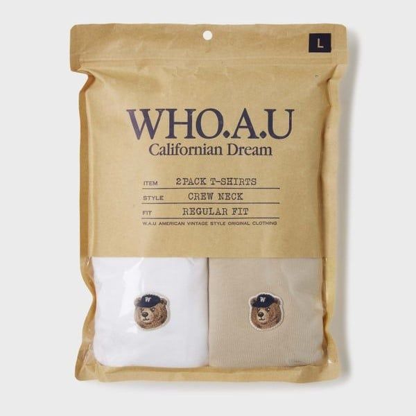  Set Áo Thun WHOAU [Nữ] - (2PACK)Steve Head Patch T-shirt - WHRAF2352U 