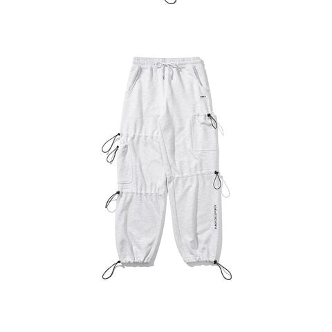 Quần Jogger RMTCRW [ROMANTIC CROWN] - UNBALANCE POCKET SWEAT PANTS LIGHT GREY