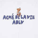  Áo thun - Acmé de la vie - ADLV CHECK PANTS BEAR SLEEVE T-SHIRT / WHITE 