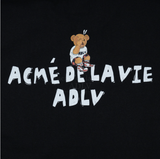  Áo thun - Acmé de la vie - ADLV CHECK PANTS BEAR SLEEVE T-SHIRT / BLACK 