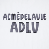  Áo thun - Acmé de la vie - ADLV MARKER BASIC LOGO SLEEVE T-SHIRT - WHITE / BLACK 