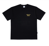  Áo thun - Acmé de la vie - ADLV MARKER BASIC LOGO SLEEVE T-SHIRT - BLACK / YELLOW 