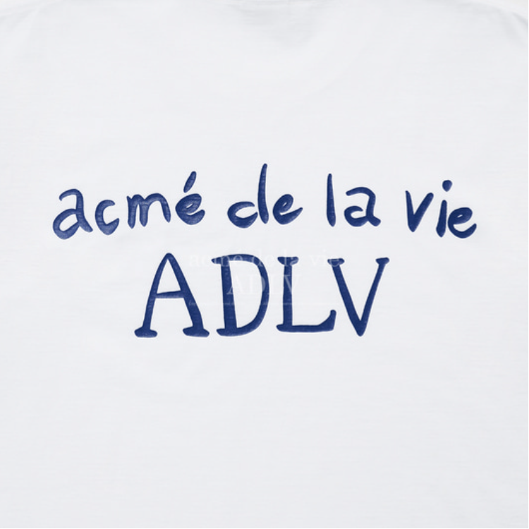  Áo thun - Acmé de la vie - ADLV GLOSSY BASIC LOGO SLEEVE T-SHIRT - WHITE 