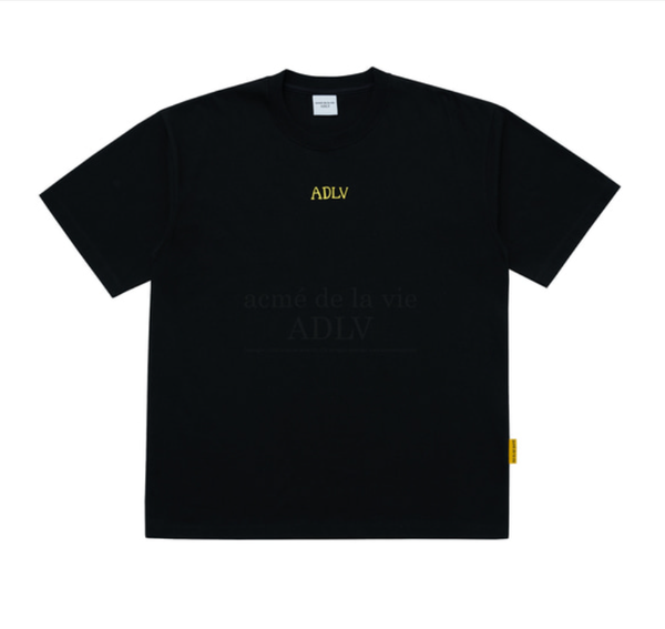  Áo thun - Acmé de la vie - ADLV GLOSSY BASIC LOGO SLEEVE T-SHIRT - BLACK 