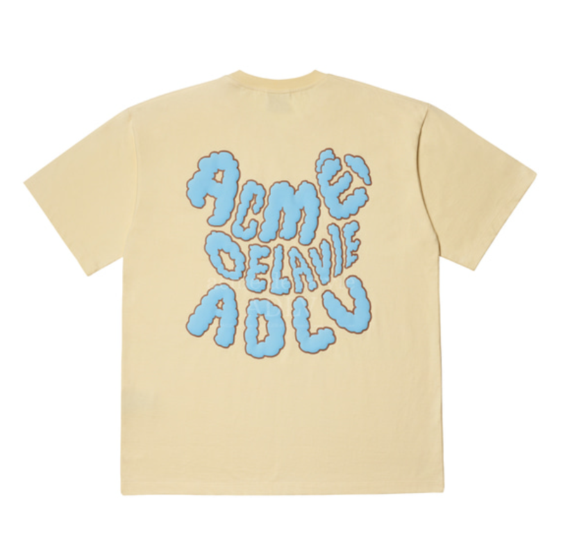  Áo thun - Acmé de la vie - ADLV EMBO BEAR SHORT SLEEVE T-SHIRT / LIGHT YELLOW 