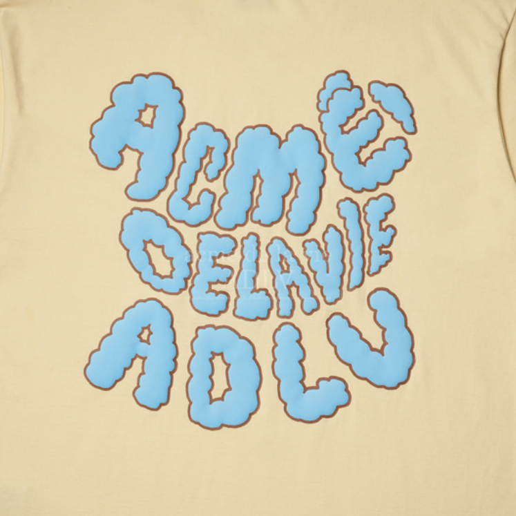  Áo thun - Acmé de la vie - ADLV EMBO BEAR SHORT SLEEVE T-SHIRT / LIGHT YELLOW 