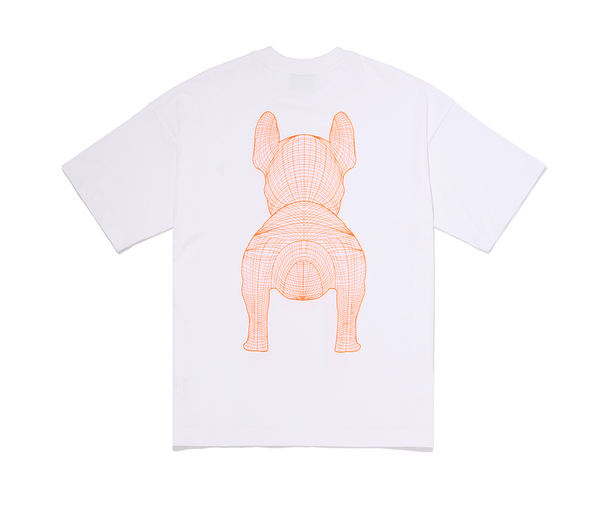  Áo thun Life Work - Life Work Big Logo Basic White / Orange 