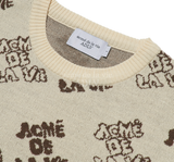  Áo Sweater Acmé de la vie - ADLV LOGO PATTERN KNIT BEIGE 