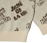  Áo Sweater Acmé de la vie - ADLV LOGO PATTERN KNIT BEIGE 