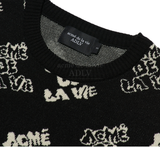  Áo Sweater Acmé de la vie - ADLV FRONT FULL LOGO KNIT BLACK 