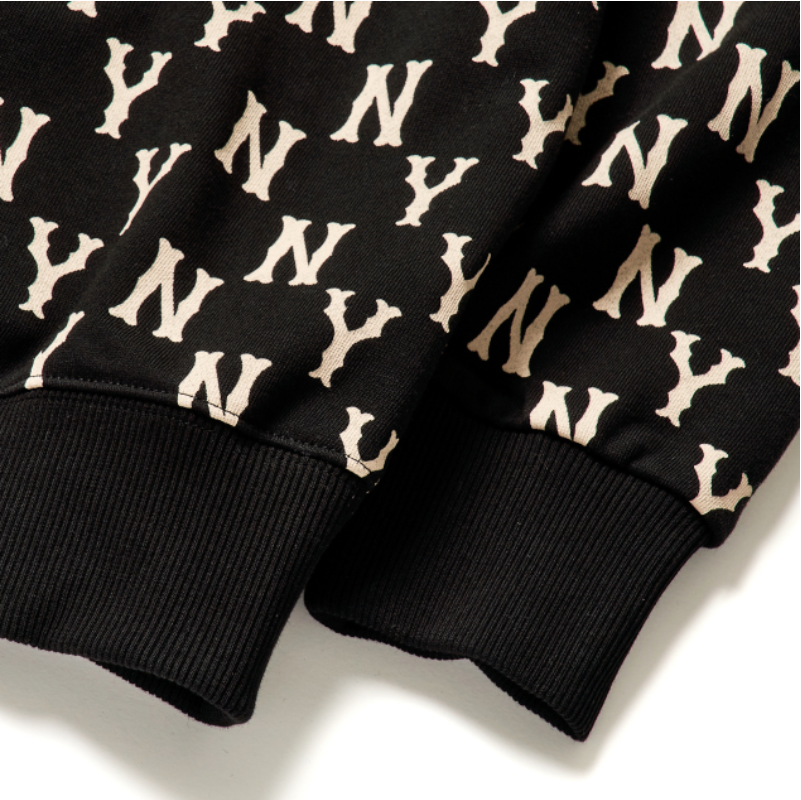 Kaos MLB NY BACK MONOGRAM BLACK Tshirt 100% ORIGINAL - HYPESNEAKER.ID