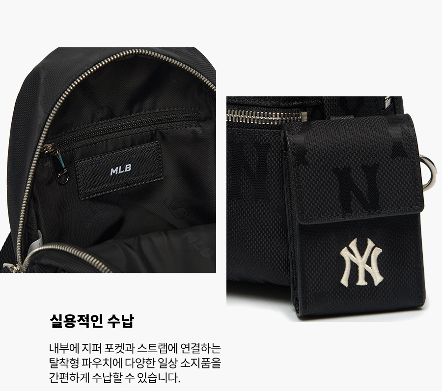 MLB Korea - Monogram Nylon Jacquard Mini Backpack