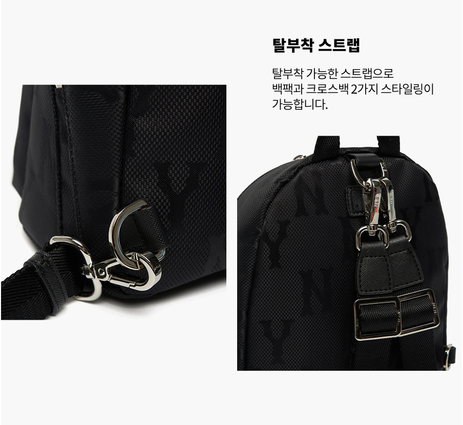 MLB Korea - Monogram Nylon Jacquard Mini Backpack