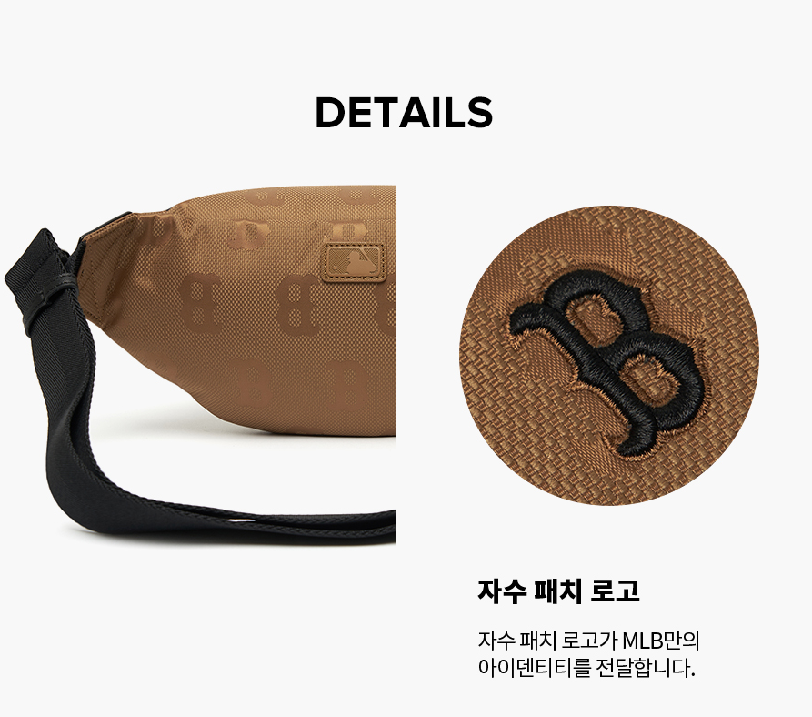  Túi Bao Tử MLB Korea - MONOGRAM NYLON JACQUARD HIP NEW YORK YANKEES - 3AHSM011N-43BGD 