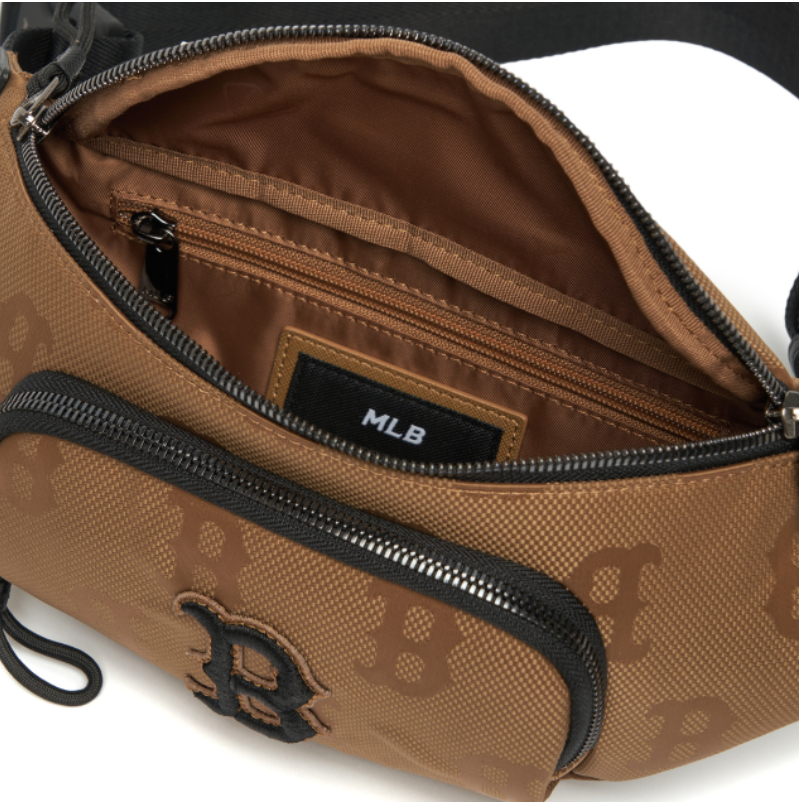  Túi Bao Tử MLB Korea - MONOGRAM NYLON JACQUARD HIP NEW YORK YANKEES - 3AHSM011N-43BGD 