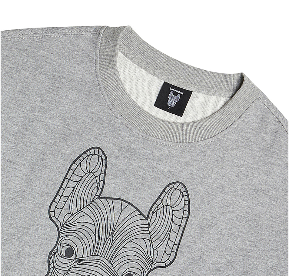  Áo Sweater Life Work - Radok Big Logo Short Sleeve SweatShirt - Grey 