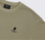  Áo Thun BEENTRILL - TAPING Logo OverFit Short Sleeve T-shirt / Khaki 
