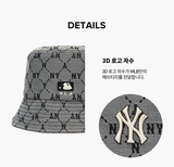  Nón Bucket MLB MONOGRAM DIAMOND JACQUARD NEW YORK YANKEES - 3AHTM111N-50GRS 