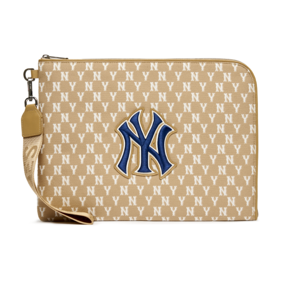  Túi Cầm Tay - MLB Korea - MONOGRAM JACQUARD DIGITAL DEVICE POUCH M NEW YORK YANKEES - 3APOM012N-50BGD 