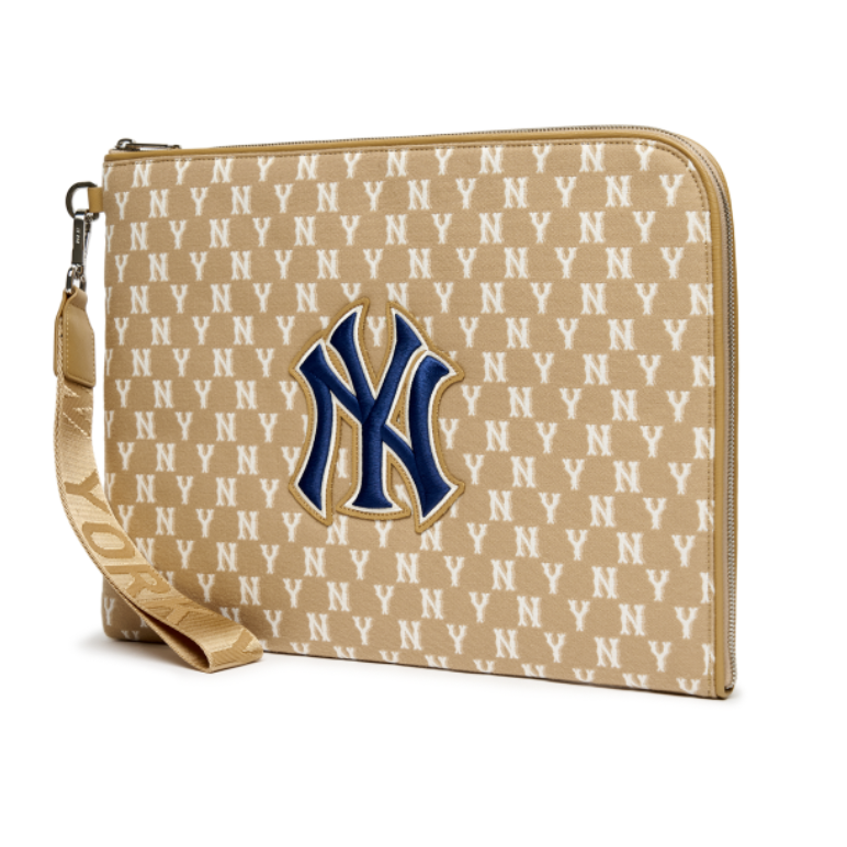  Túi Cầm Tay - MLB Korea - MONOGRAM JACQUARD DIGITAL DEVICE POUCH M NEW YORK YANKEES - 3APOM012N-50BGD 