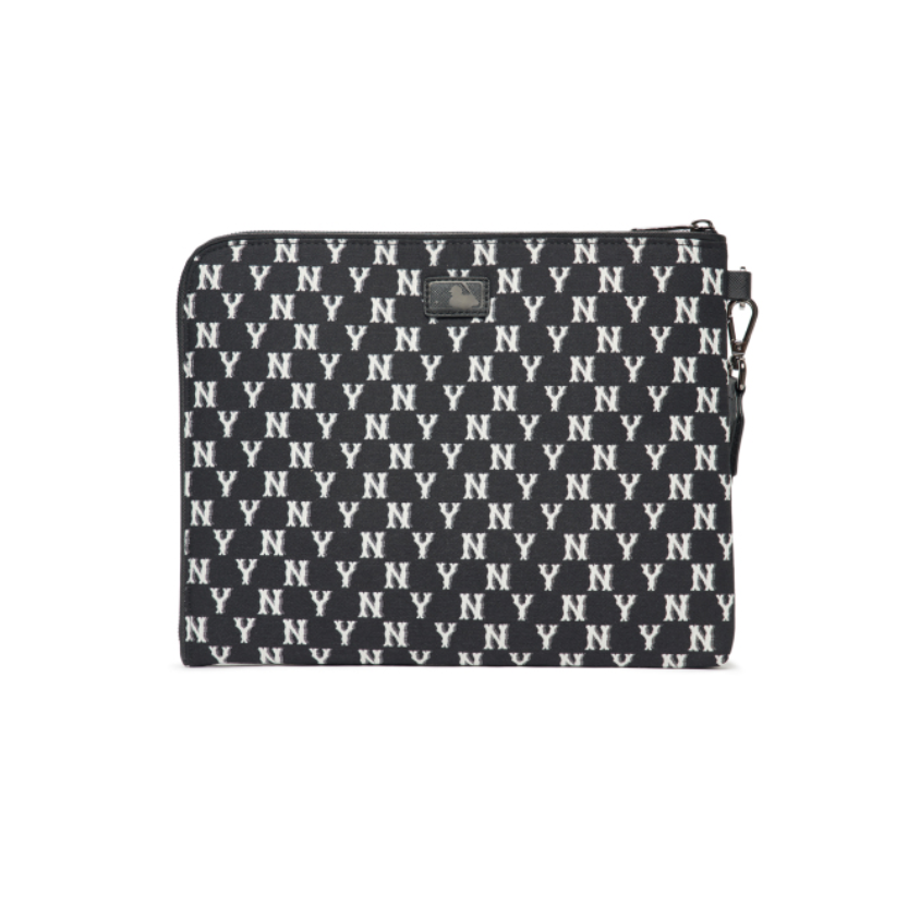  Túi Cầm Tay - MLB Korea - MONOGRAM JACQUARD DIGITAL DEVICE POUCH S NEW YORK YANKEES - 3APOS012N-50BKS 