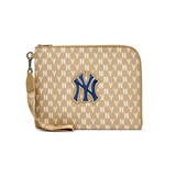  Túi Cầm Tay - MLB Korea - MONOGRAM JACQUARD DIGITAL DEVICE POUCH S NEW YORK YANKEES - 3APOS012N-50BGD 