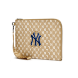  Túi Cầm Tay - MLB Korea - MONOGRAM JACQUARD DIGITAL DEVICE POUCH S NEW YORK YANKEES - 3APOS012N-50BGD 