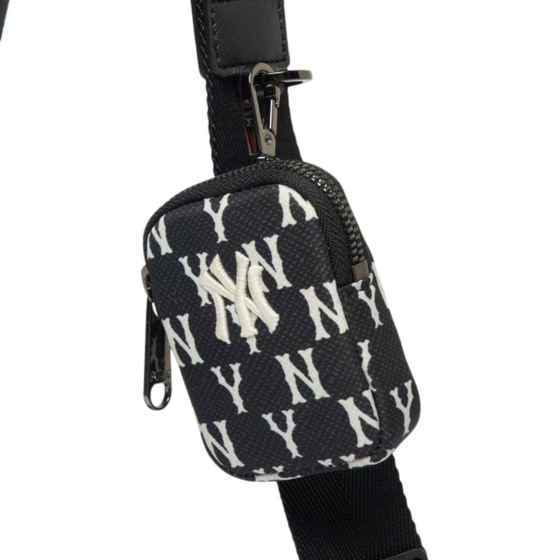  Túi Đeo Chéo MLB Korea - MONOGRAM MINI CROSSBODY BAG NEWYORK YANKEES - 3ACRS012N-50BKS 