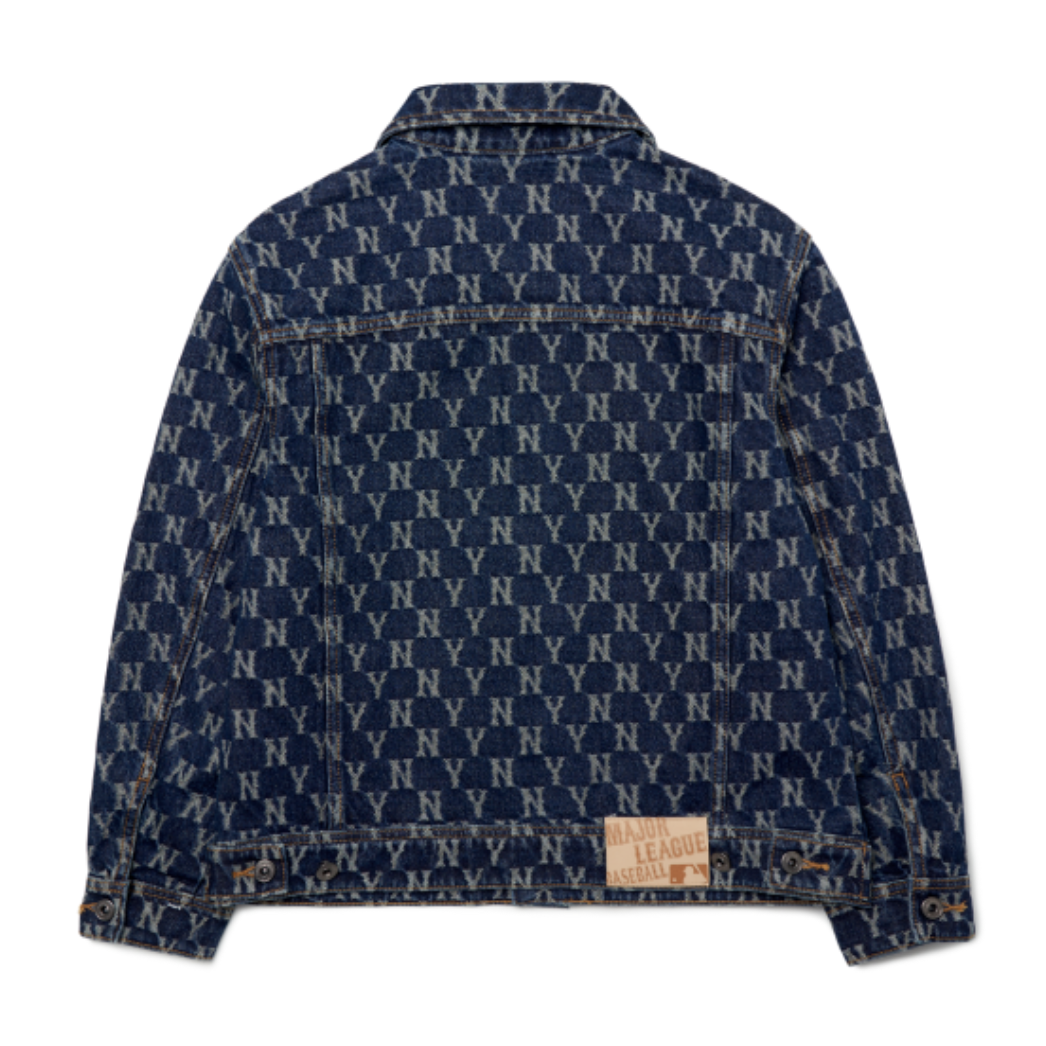 Áo Khoác jean MLB Classic Monogram Denim Jacket New York Yankees 3AD