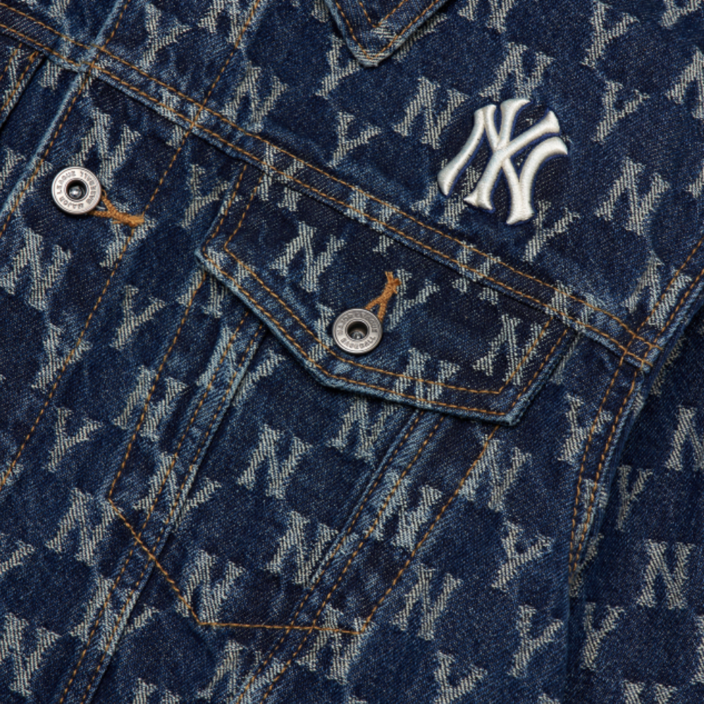  Áo Khoác jean MLB Classic Monogram Denim Jacket New York Yankees - 3ADKM0121-50BLS 